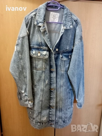 Pull& Bear дънково яке Л размер , снимка 2 - Якета - 55068539
