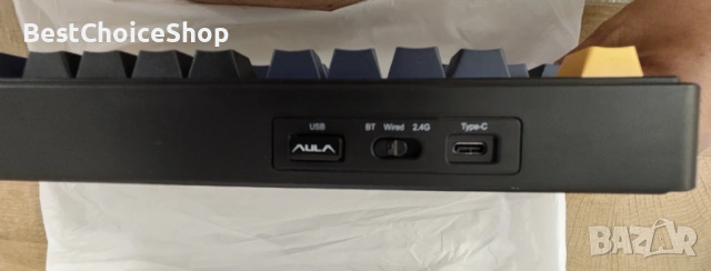 Механична гейминг клавиатура Gaming Aula F75 Black, Hotswap RGB Gasket, Wireless, снимка 3 - Клавиатури и мишки - 54873461