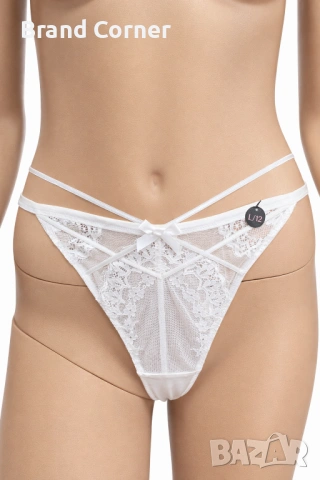 Бикини Hunkemöller, размер L, бели с дантела и панделка