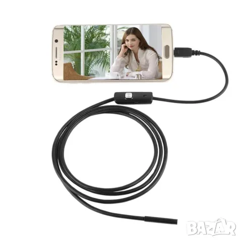 Водоустойчива Ендоскопска Камера 1Tech AN98 (5.5mm, 3.5m кабел) – USB / MicroUSB, снимка 2 - Камери - 18902355