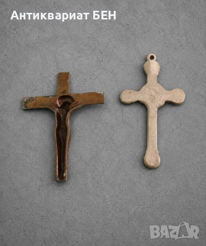 ✝️ ДВА ВИНТИДЖ КРЪСТА С РАЗПЯТИЕ ✝️, снимка 4 - Антикварни и старинни предмети - 55138714