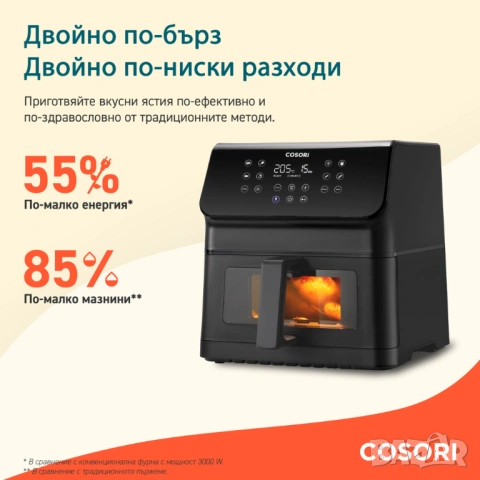 Cosori Фритюрник с горещ въздух Premium Ⅱ Plus CAF-P653-KEUR 6.2L – (като нов), снимка 5 - Фритюрници - 54948692