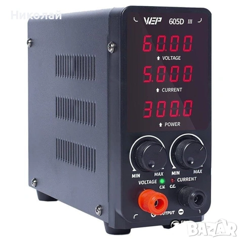 Захранващ блок WEP 605D-III, 60V, 5A, импулсен, с цифров дисплей (V/A/W)