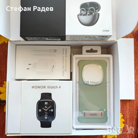 Смартфон Honor MAGIC6 PRO 512/12 GREEN + WATCH 6 + CHARGER 100W + CASE + HONOR CHOICE Earbuds Clip, снимка 14 - Други - 54537226