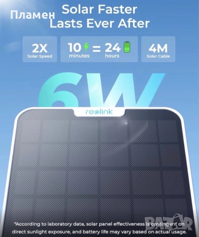 Reolink Argus Track 4K solar 6W, снимка 8 - HD камери - 54725026