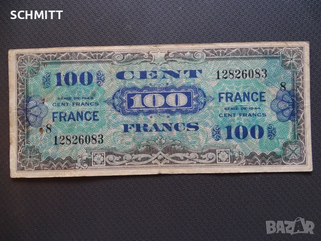 ФРАНЦИЯ - 100 ФР. / 1944 ВТОРА СВ. ВОЙНА