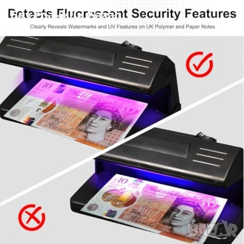 Нов UV детектор за фалшиви банкноти валута GBP EUR USD лампа за проверка пари, снимка 3 - Друга електроника - 54566558