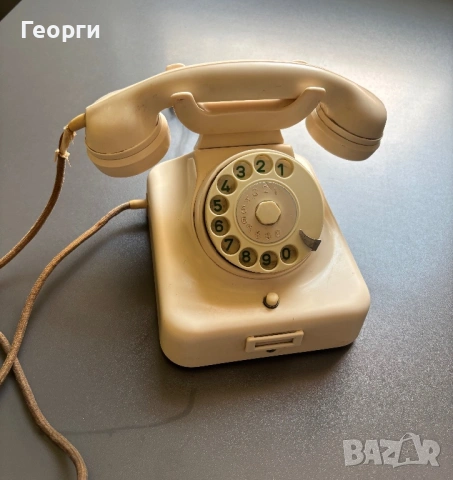 Стар Бял телефон, снимка 2 - Антикварни и старинни предмети - 54798713