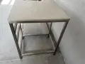 Работна кухненска маса от нераждавейка с гранит и мивка, снимка 10