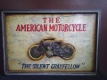 Стенно 3 ДЕ Пано с Ретро Мотоциклет Harley-Davidson "Silent Gray Fellow" от 1911г., снимка 1