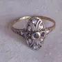 Уникален лот от пръстени със сапфири. Сребро с позлата., снимка 3