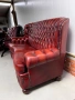 Chesterfield/Честърфилд Класически кожен диван – Бордо, снимка 12