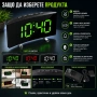 Модерен електронен LED настолен часовник с температура USB безшумен малък за спалня офис дигитален, снимка 6