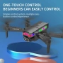 Дрон F190 с 4K камера, LED светлини и WiFi – Черен модел с висока маневреност и интелигентни функции, снимка 3
