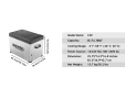 Портативен компресорен хладилник HAWEK C40 40L – 12V/24V/220V с охлаждане и замразяване, снимка 7