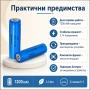 Акумулаторна литиевойонна батерия 14500 1200mAh 3.7V презареждаща се за фенри прожектори лазери, снимка 4