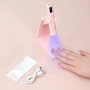 Мини UV лампа за гел нокти, UV светлина за гел нокти със стойка, ръчна UV лампа за нокти , снимка 7