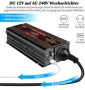 Seamuing 1000W инвертор за кола DC 12V към AC 220V конвертор за EU контакт и USB порт, снимка 2