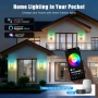Смарт външни LED аплици/стенни лампи за монтаж (RGB, Wi‑Fi + дистанционно) Govee, снимка 5