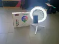 RGB LED лампа, Вентилатор, Трипод, Стойка за телефон, снимка 2