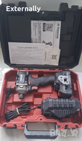 Ударен винтоверт Parkside Performance PDSSAP 20 Li D3 + Smart батерия + зарядно - гаранция, снимка 7 - Винтоверти - 54672029
