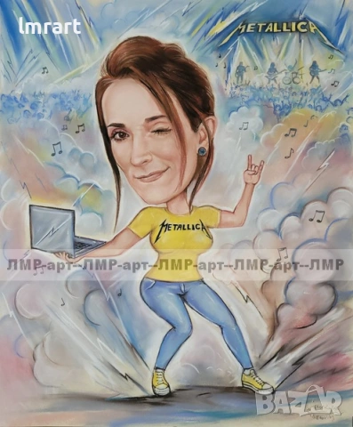 Рисувам ръчно КАРИКАТУРИ, ШАРЖ с пастели и моливи, снимка 2 - Картини - 54155356