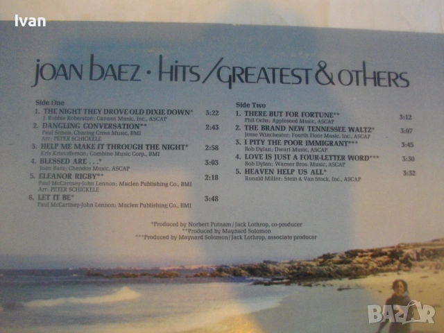 Joan Baez  Hits Grates and Others 1973г VSD 79332 НОВА ГРАМОФОННА ОРИГИНАЛНА ПЛОЧА Джоан Баез Хитове, снимка 13 - Грамофонни плочи - 54599190