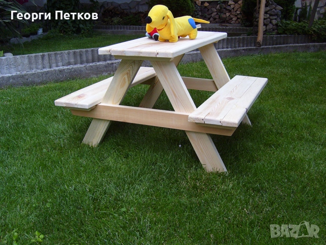 Масичка с пейки за деца -85х80х50см. - 49 €. , снимка 6 - Други - 54062451