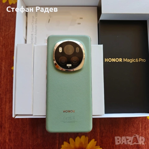 Смартфон Honor MAGIC6 PRO 512/12 GREEN + WATCH 6 + CHARGER 100W + CASE + HONOR CHOICE Earbuds Clip, снимка 4 - Други - 54537226