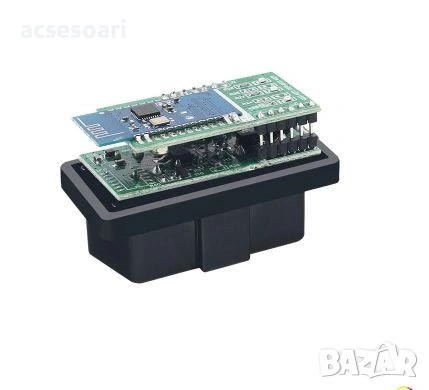 ELM327 OBD2 Bluetooth FW v1.5 двуплатков продукт - Авто диагностика, снимка 2 - Аксесоари и консумативи - 40021771
