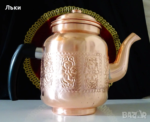 Меден чайник 1.5 л.,чиста червена мед. , снимка 6 - Антикварни и старинни предмети - 55206764