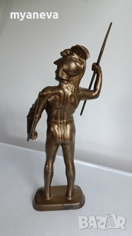 Леонид , цар на Спарта с копие и щит с Медуза. , снимка 6 - Статуетки - 54208001