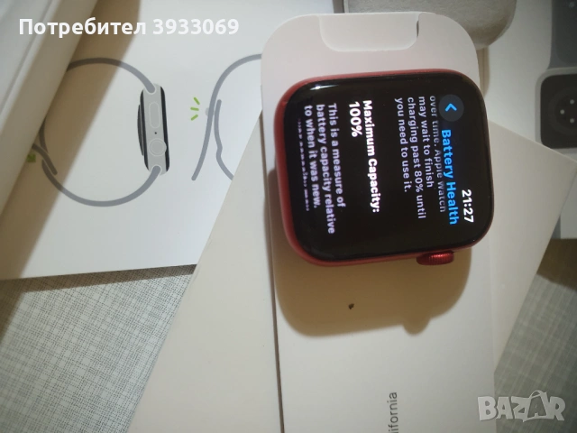 Apple Watch Series 6 GPS + Cellular, 44mm RED, снимка 2 - Смарт часовници - 54019701