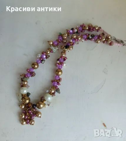 Колие масивно от полускъпоценни камъни авторско, снимка 2 - Колиета, медальони, синджири - 55501045