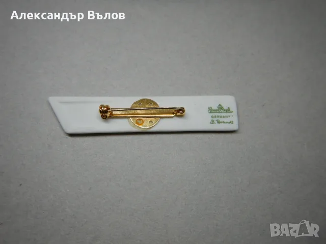 Винтидж порцеланова брошка Rosenthal Германия Ръчна изработка подписана, снимка 12 - Антикварни и старинни предмети - 55395473