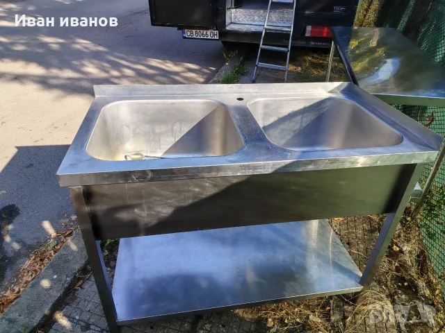 Двойна мивка с Долен плос, снимка 2 - Друго търговско оборудване - 55644958