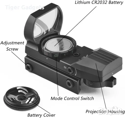 Slenit Red Dot Reflex Sight – рефлексен мерник с червена и зелена точка, снимка 4 - Оборудване и аксесоари за оръжия - 55303445