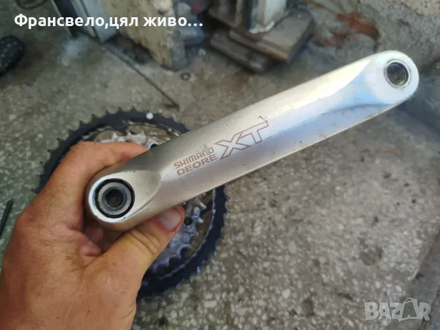 Курбел със средно движение за велосипед колело Shimano deore xt fc m 751, снимка 2 - Части за велосипеди - 50711301