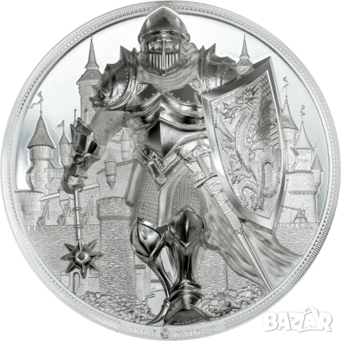 5 oz. 25 долара 2024 Острови Кук - Железния рицар - Изключително Рядка , снимка 2 - Нумизматика и бонистика - 54792332