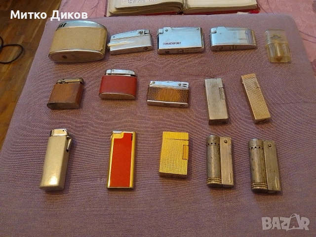 Маркови запалки винтидж на газ и бензин 15 броя Austria,Origin,Rowenta,Hadson,Marlboro,Penguin и др.