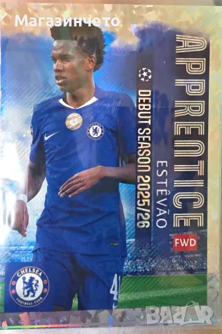 Topps UEFA Champions League – Estêvão "Apprentice" Foil Sticker (Chelsea)