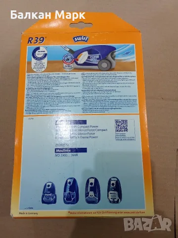 Торбички за прахосмукачка Swirl R39 MicroPor Plus (4 бр.) – за Rowenta и Moulinex, снимка 2 - Прахосмукачки - 55629281