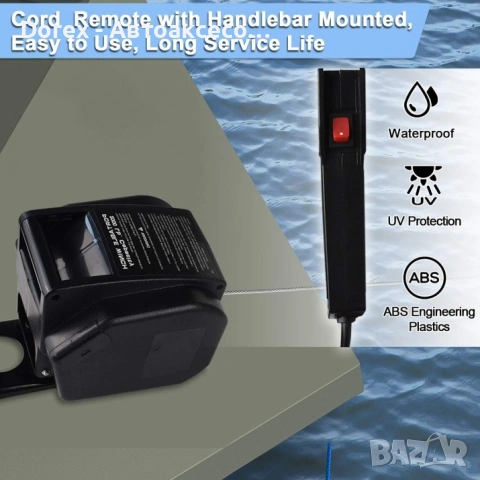 Електрическа лебедка 2000LBS 12V (910 кг) с дистанционно и 3м. кабел за теглене, снимка 5 - Аксесоари и консумативи - 54196592