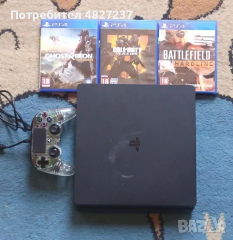 PS 4 с игри и контролер