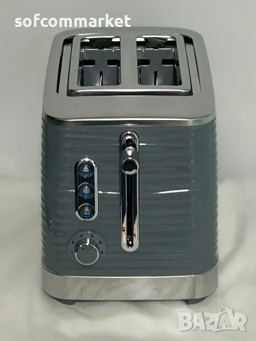 ЧИСТО НОВ премиум тостер Russell Hobbs Inspire (Сив) – 1050W, снимка 2 - Тостери - 55644265