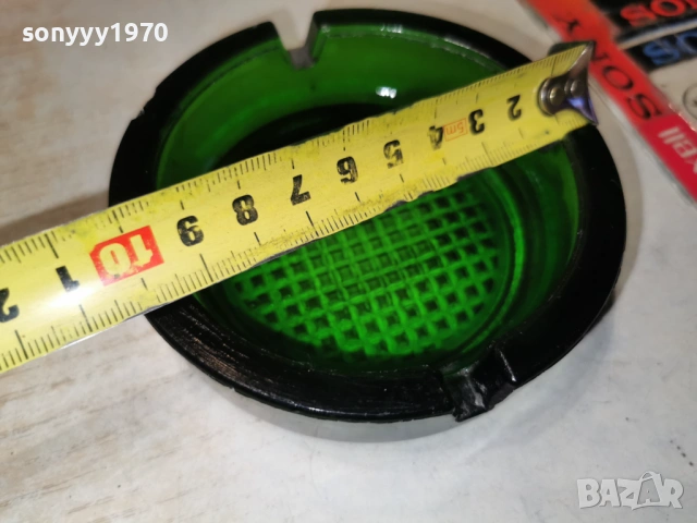 СТАР ПЕПЕЛНИК-ЗЕЛЕНО СТЪКЛО 1904260916LCHERY1, снимка 4 - Антикварни и старинни предмети - 54242075