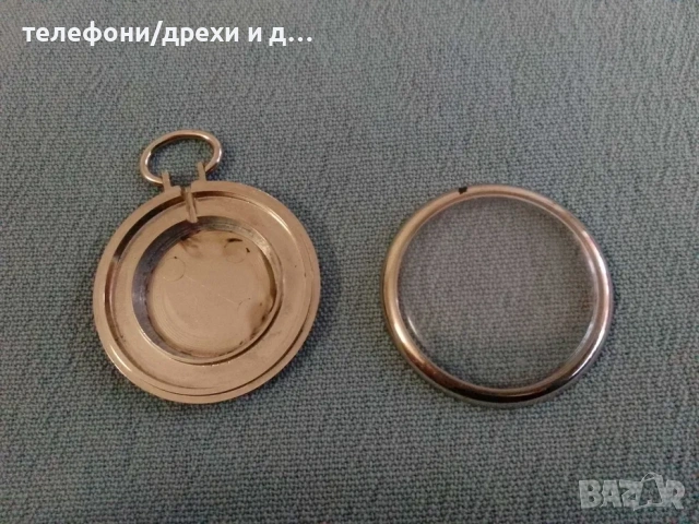 Сребриста каса за джобен  часовник (27 mm), снимка 2 - Други - 54779578