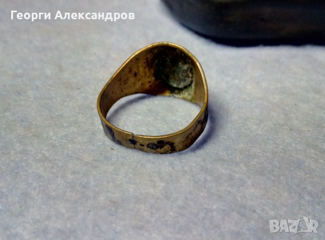 Старинен БРОНЗОВ ПРЪСТЕН Класически РЕТРО Модел, снимка 5 - Антикварни и старинни предмети - 53979692