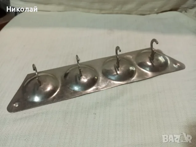 Емайлирана закачалка , хромирана, снимка 4 - Антикварни и старинни предмети - 55510384