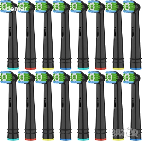 Комплект от 16 резервни глави за четка за зъби Oral B, черни, снимка 2 - Други - 54106300